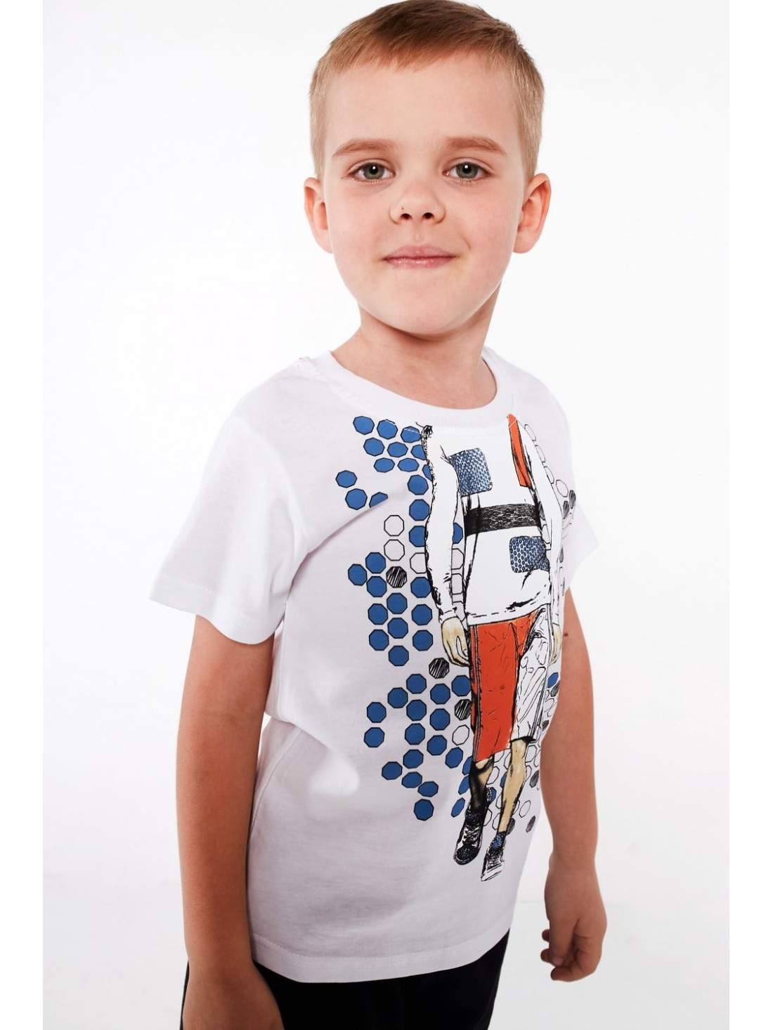 Jungen-T-Shirt mit Applikation, weiß NDZ4463 – Online-Shop – Boutique